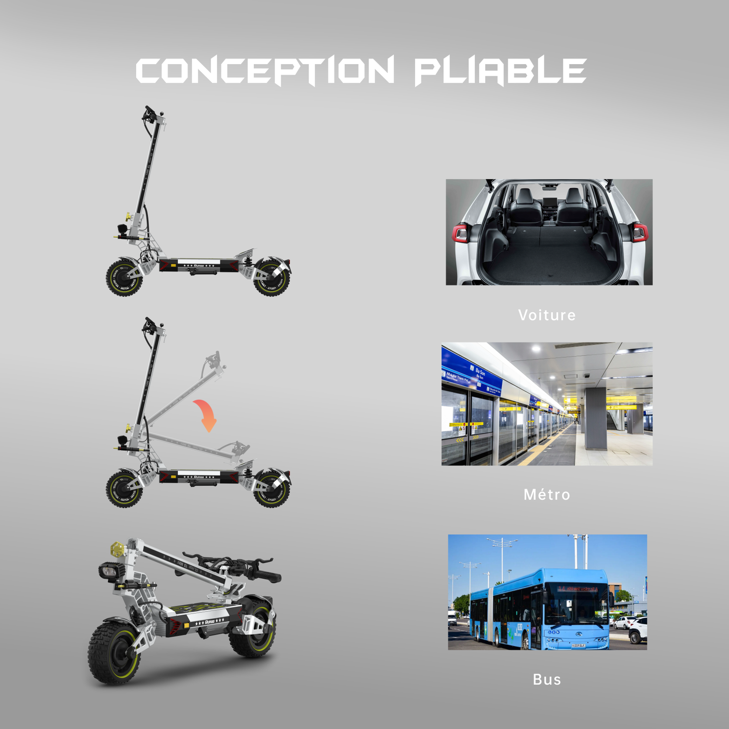 Ruitoo T3 Max Trottinette électrique tout-terrain